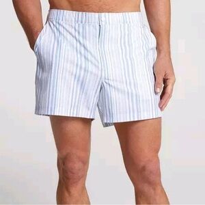 Men’s VRST Resort Shorts 5” Blue & White Size Large New Without Tags